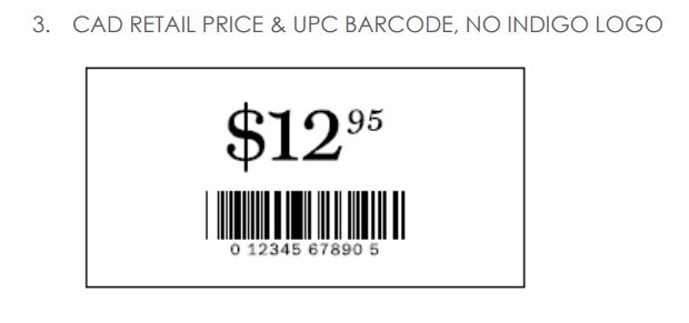 Price Sticker Requirements – Indigo Vendor Help